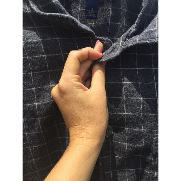 Polo Ralph Lauren sleepshirt mens M pajama grey plaid sleepware cotton preppy pj - Picture 3 of 9